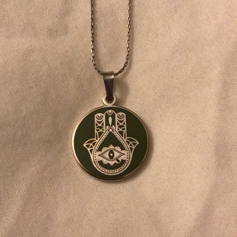 Alex & Ani Silver Hand of Fatima Necklace